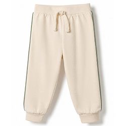 Babyhug Cotton Jersey Knit Full Length Jogger Fit Solid Lounge Pant with Camouflage Pack of 3 in Green Beige