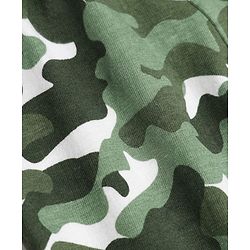 Babyhug Cotton Jersey Knit Full Length Jogger Fit Solid Lounge Pant with Camouflage Pack of 3 in Green Beige