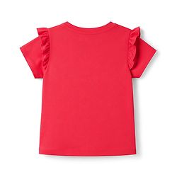 Babyhug 100% Cotton Knit Full Sleeves T-Shirt with Daddy's Little Butterfly Print - Red