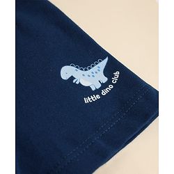 Babyhug 100% Cotton Knit Briefs with Dino & Stripes Print in Navy Blue & White Pack of 3
