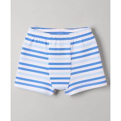 Babyhug 100% Cotton Knit Briefs with Dino & Stripes Print in Navy Blue & White Pack of 3