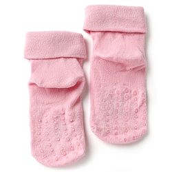 Cutewalk By Babyhug Cotton Mix Knit Anti-Bacterial Ankle Length Socks with Bunny Print in Pink