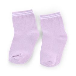 Cute Walk by Babyhug Knit Anti-Bacterial Ankle Length Striped Socks With Star Design Pack of 5 - White & Lilac