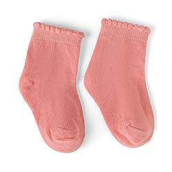 Cute Walk By Babyhug Knit Anti-Bacterial Ankle Length Socks With Polka Dots & Strawberry Print Pack of 5 - Pink