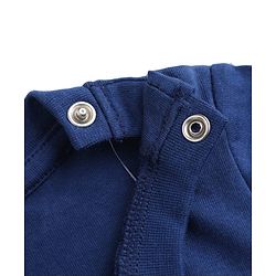 Babyhug 100% Cotton Knit Full Sleeves T-Shirts & Pyjama Night Suit With Heart & Text Print - Navy Blue