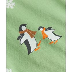 Babyhug 100% Cotton Knit Full Sleeves Co-Ords T-Shirt & Pyjama Nightsuit with Animal Print - Green