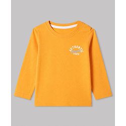 Babyhug 100% Cotton Knit Full Sleeves Striped T-Shirts with California 86 Championship Text Print Pack of 3 - Light Blue, Mustard, Blue