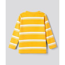Babyhug 100% Cotton Knit T-Shirt with Full Sleeves and Construction Vehicles Print Pack of 3 - Blue Yellow White
