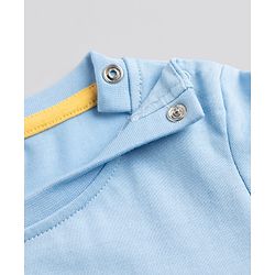 Babyhug 100% Cotton Knit T-Shirt with Full Sleeves and Construction Vehicles Print Pack of 3 - Blue Yellow White