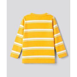 Babyhug 100% Cotton Knit T-Shirt with Full Sleeves and Construction Vehicles Print Pack of 3 - Blue Yellow White