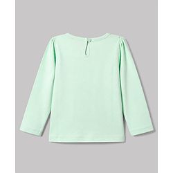 Babyhug 100% Cotton Knit T-Shirts with Full Sleeves and Floral Bunny Print Pack of 3 - Mint Green White Lavender