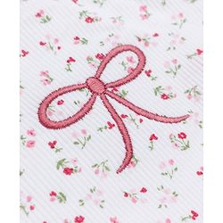Babyhug Cotton Knit Full Sleeves Winter T-Shirt with Floral Print and Bow Embroidery in White for 6-9 Months