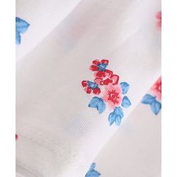 Babyhug Single Jersey Knit Cap Sleeves Polka Dots & Floral Printed Frock With Bow Applique Pack Of 2 - Red & White