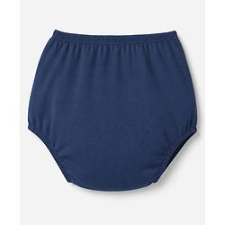 Babyhug Single Jersey Knit Full Sleeves Frock and Bloomer with Bunny Print & Bow Applique - Blue