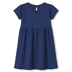 Babyhug Cotton Interlock Knit Half Sleeves Frocks With Heart & Love Print Pack of 2  - Red & Navy Blue