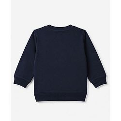 Babyhug 100% Cotton Heavy Gauge Terry Sweatshirt with Full Sleeves and Koala Patch - Navy Blue
