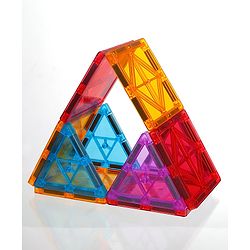 Babyhug Magnetic Tiles for Kids - 16 Piece| Magnetic Construction Set| Building Blocks| Boosts Creativity & Imagination| Learning & Educational Toy| Strong Durable Magnets| STEAM Learning