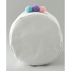Babyhug Multicolour Foldable Fabric Storage Basket| 35 40 cm| Three-Tone Design, Decorative Lucky Print, Rope Handles| Laundry Organizer| Books, Cloths, Toys & Accessories Storage| Washable Fabric