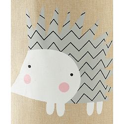Babyhug Multicolour Foldable Fabric Storage Basket| 35 40 cm| Three-Tone Design, Decorative Lucky Print, Rope Handles| Laundry Organizer| Books, Cloths, Toys & Accessories Storage| Washable Fabric