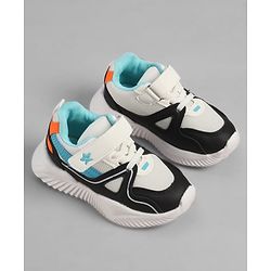 Cute Walk by Babyhug Velcro Closure Star Printed Sneakers - White