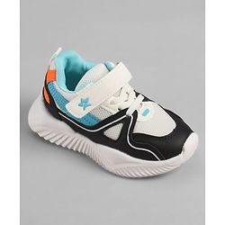 Cute Walk by Babyhug Velcro Closure Star Printed Sneakers - White