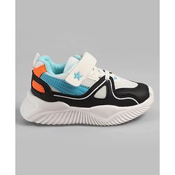 Cute Walk by Babyhug Velcro Closure Star Printed Sneakers - White
