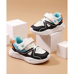 Cute Walk by Babyhug Velcro Closure Star Printed Sneakers - White