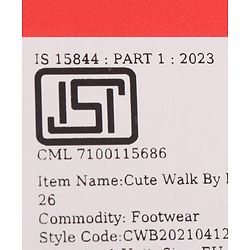 Cute Walk by Babyhug Velcro Closure Star Printed Sneakers - White
