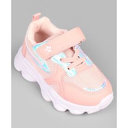 Cute Walk by Babyhug Velcro Closure Solid Sneaker- Pink