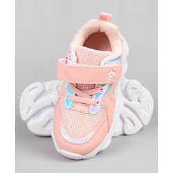 Cute Walk by Babyhug Velcro Closure Solid Sneaker- Pink