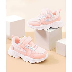 Cute Walk by Babyhug Velcro Closure Solid Sneaker- Pink