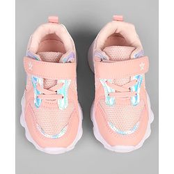 Cute Walk by Babyhug Velcro Closure Solid Sneaker- Pink