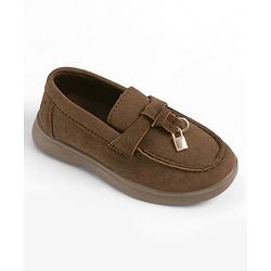 Cute Walk by Babyhug Slip On Formal & Party Wear Shoes With Applique - Brown