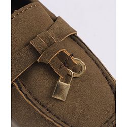 Cute Walk by Babyhug Slip On Formal & Party Wear Shoes With Applique - Brown
