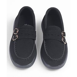 Cute Walk by Babyhug Slip On Formal & Party Wear Shoes With Applique - Black