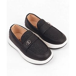 Cute Walk by Babyhug Slip On Solid Formal & Party Wear Shoes  - Black