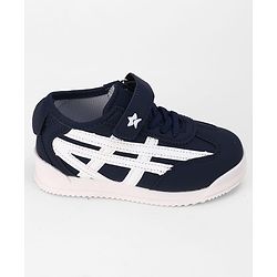 Cute Walk by Babyhug Velcro Closure Solid Sneakers - Navy