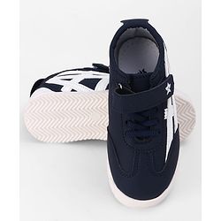 Cute Walk by Babyhug Velcro Closure Solid Sneakers - Navy