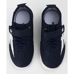 Cute Walk by Babyhug Velcro Closure Solid Sneakers - Navy