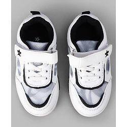 Cute Walk by Babyhug Vecro Closure Sneaker - White
