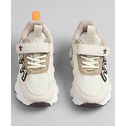 Cute Walk by Babyhug Velcro Closure Solid Sneakers - Beige