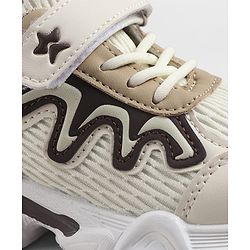 Cute Walk by Babyhug Velcro Closure Solid Sneakers - Beige