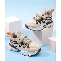 Cute Walk by Babyhug Velcro Closure Solid Sneakers - Beige