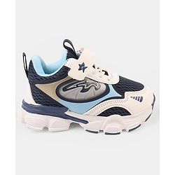Cute Walk by Babyhug Velcro Closure Solid Sneakers -Navy Blue