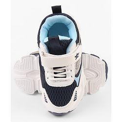 Cute Walk by Babyhug Velcro Closure Solid Sneakers -Navy Blue