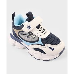 Cute Walk by Babyhug Velcro Closure Solid Sneakers -Navy Blue