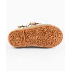 Cute Walk by Babyhug Velcro Closure Ballerina With Stone & Butterfly Embellishment - Golden
