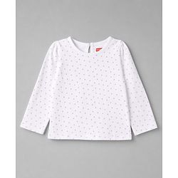 Babyhug Cotton Woven Frock and Inner Tee and Purse with Full Sleeves and Pretty Text Embroidery - Lavender