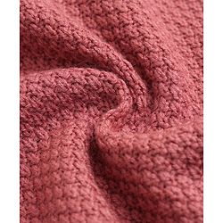 Babyhug Knit Front Open Sweater with Full Sleeves & Cable Knit Design in Pink