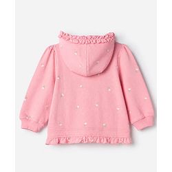 Babyhug 100% Cotton Heavy Gauge Terry Knit Sweatshirt With Full Sleeves and Rabbit Patch in Pink